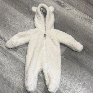 Cozy Carters Bear Ear Fuzzy Zip Outerwear